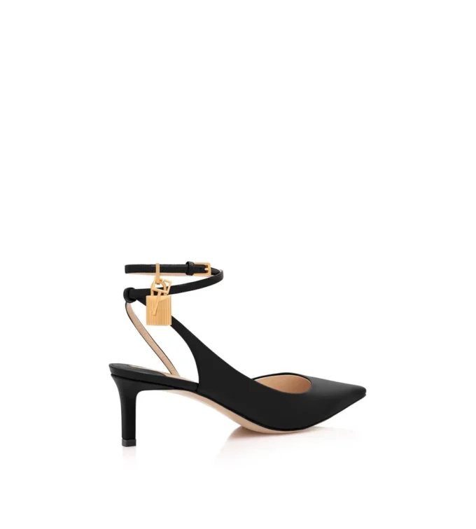 Δερμάτινο Padlock Slingback