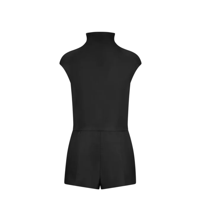 Διπλό μεταξωτό playsuit Duchesse με cut-out