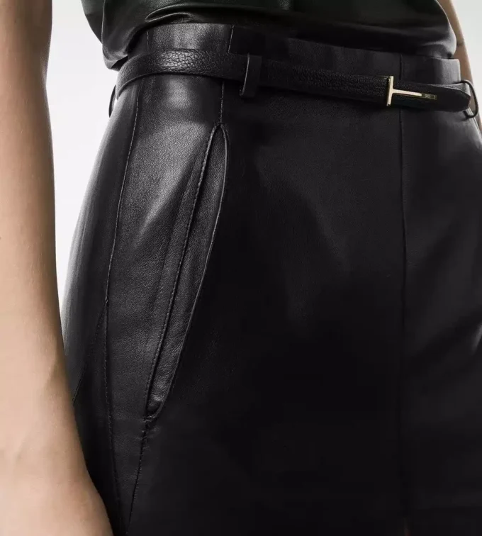 Φούστα από δέρμα Nappa Lux