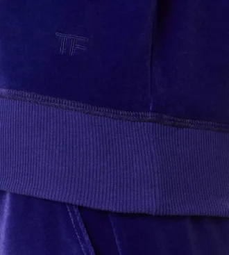 Φούτερ με κουκούλα από βελούδο
