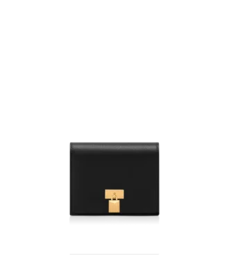 Φυσικό δερμάτινο πορτοφόλι Padlock Compact