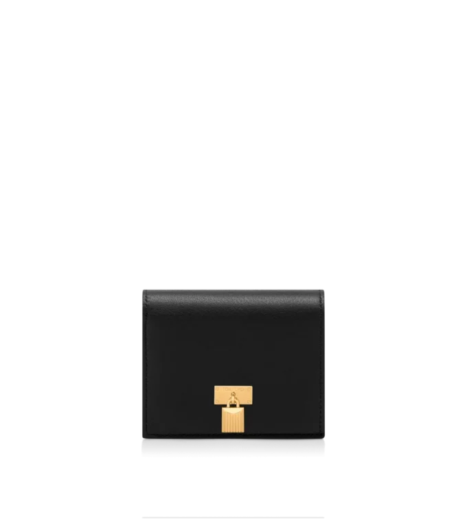 Φυσικό δερμάτινο πορτοφόλι Padlock Compact