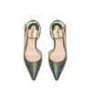 Γυναικεία δερμάτινα πέδιλα Padlock Slingback με εφέ σαύρας