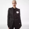 Jacquard Polka Dot Duchesse Single Breasted Jacket