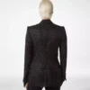 Jacquard Polka Dot Duchesse Single Breasted Jacket