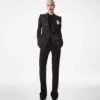 Jacquard Polka Dot Duchesse Single Breasted Jacket