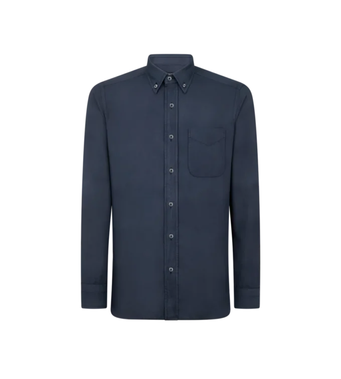 Κασμιρένιο πουκάμισο slim fit με ελαφριά ύφανση