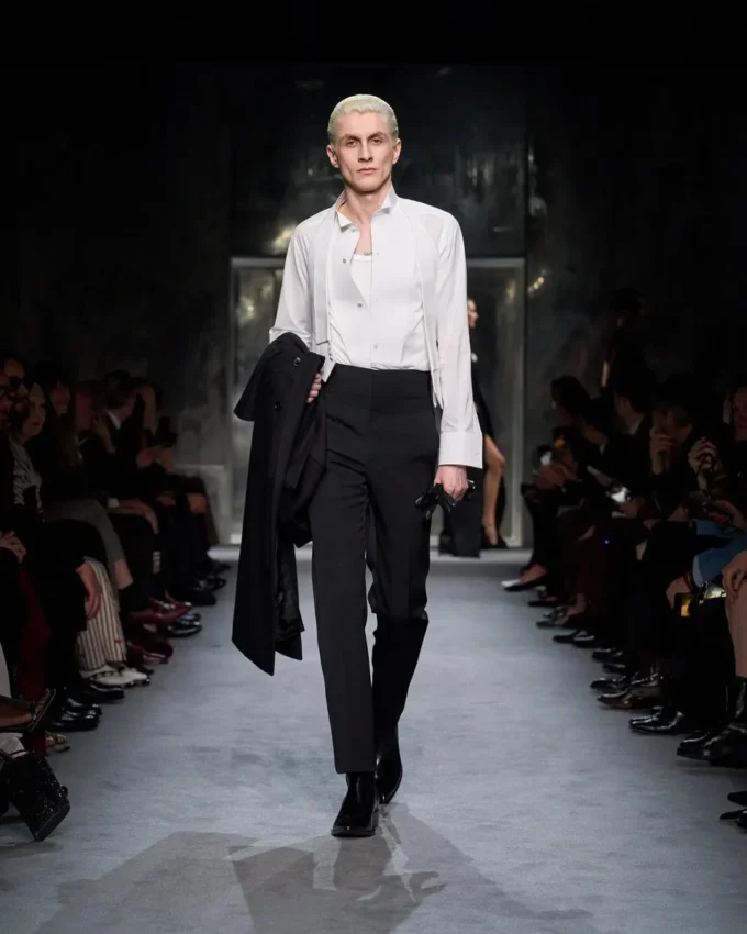Κοκτέιλ Voile Slim Fit Evening Shirt