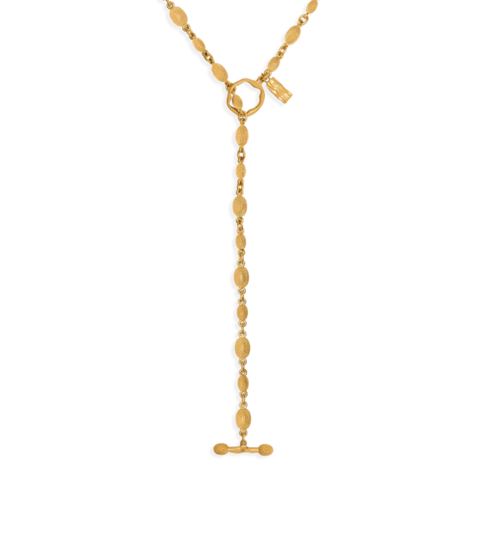 Κολιέ Vintage Gold Brass Grace Lariat
