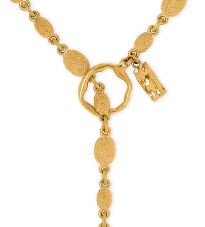 Κολιέ Vintage Gold Brass Grace Lariat