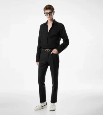 Κρεπ σατέν πουκάμισο Slim Fit