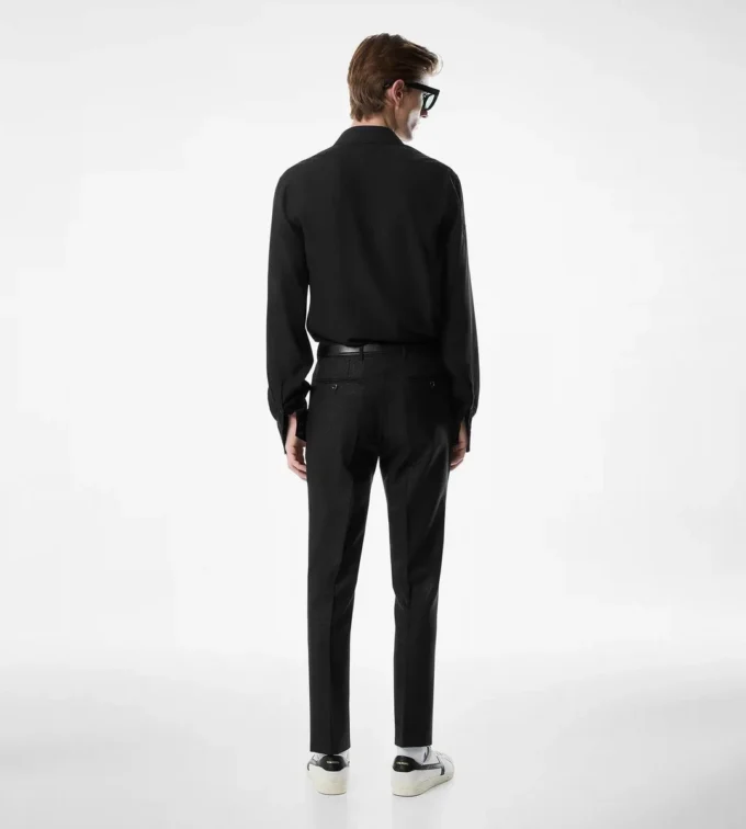 Κρεπ σατέν πουκάμισο Slim Fit