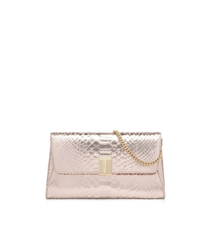 Λαμινέτα με στάμπα Python Nobile Clutch
