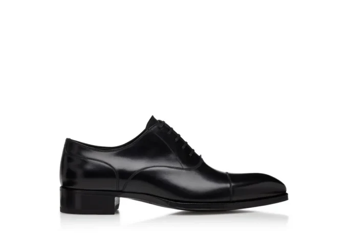 Λεία δερμάτινη Elkan Cap Toe Lace Ups