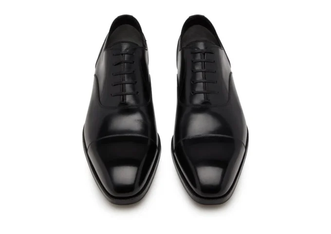 Λεία δερμάτινη Elkan Cap Toe Lace Ups