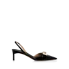Λουστραρένια δερμάτινα T Latch Slingback