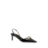Λουστραρένια δερμάτινα T Latch Slingback