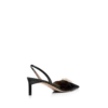Λουστραρένια δερμάτινα T Latch Slingback