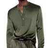 Μεταξωτό Πιτζάμα Henley 