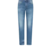 Μπλε ελαστικό τζιν με ίσια γραμμή και selvedge