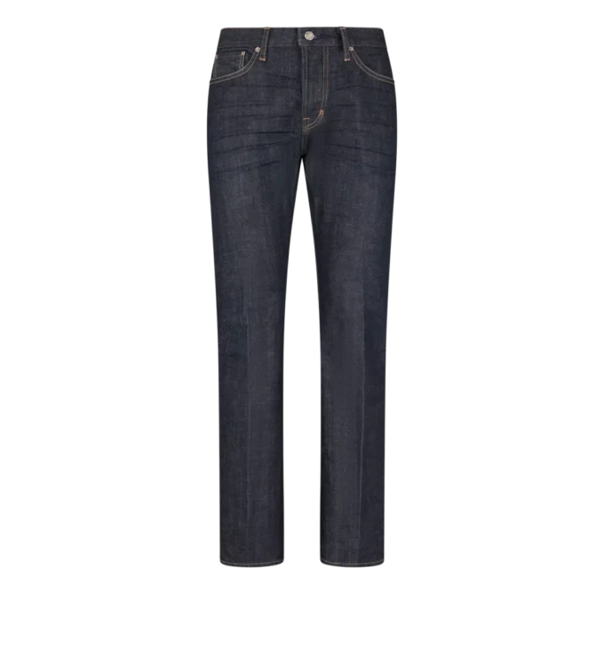 Μπλε τζιν με ελαστική εφαρμογή και bootcut