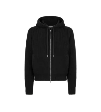 Μπλούζα με κουκούλα και πλέξη Merino Half Cardigan