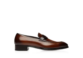 Μποτάκια Elkan Twisted Band Loafer από γυαλισμένο δέρμα
