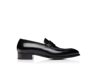 Μποτάκια Elkan Twisted Band Loafer από γυαλισμένο δέρμα
