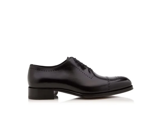 Μπότες Edgar Brogue με κορδόνια από γυαλισμένο δέρμα