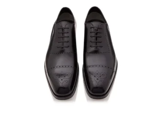 Μπότες Edgar Brogue με κορδόνια από γυαλισμένο δέρμα
