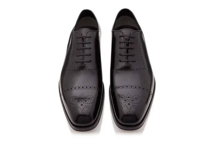 Μπότες Edgar Brogue με κορδόνια από γυαλισμένο δέρμα