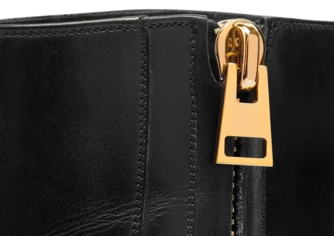 Μπότες Elkan Zip από γυαλισμένο δέρμα