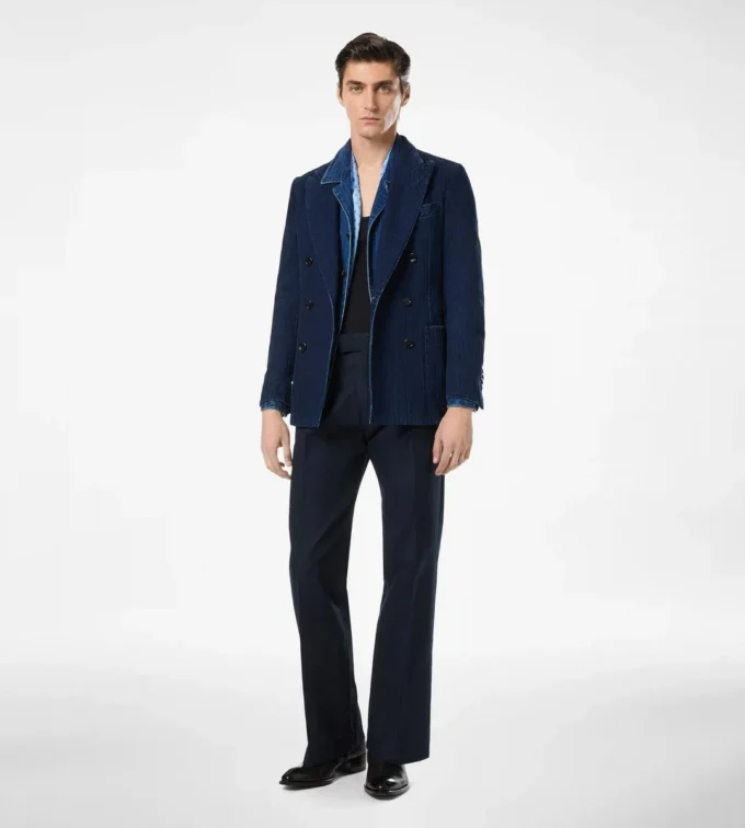 Μπουφάν Indigo Herringbone