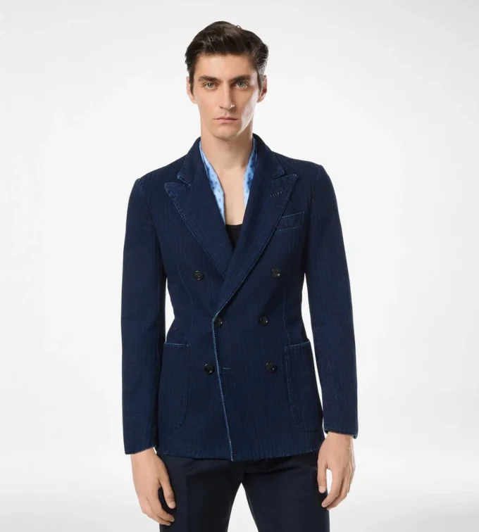Μπουφάν Indigo Herringbone