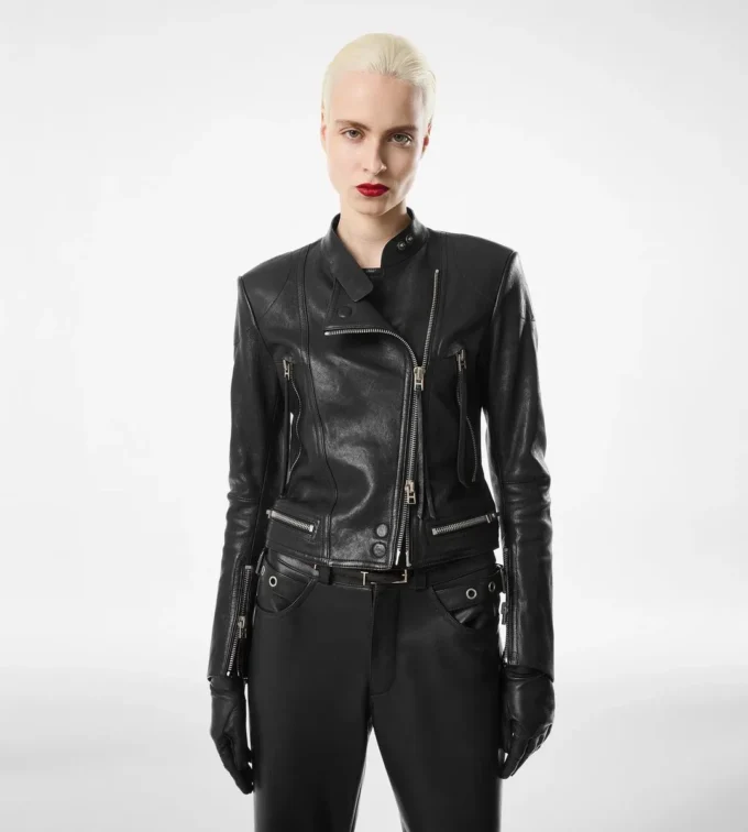 Μπουφάν Nappa Racer με φινίρισμα ατμού