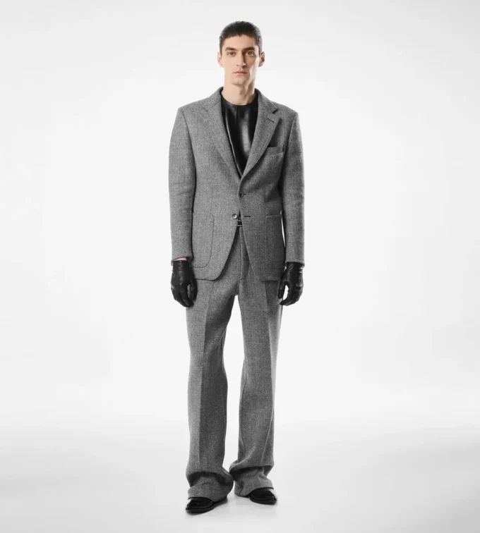 Μπουφάν Sharkskin Herringbone Double Splittable