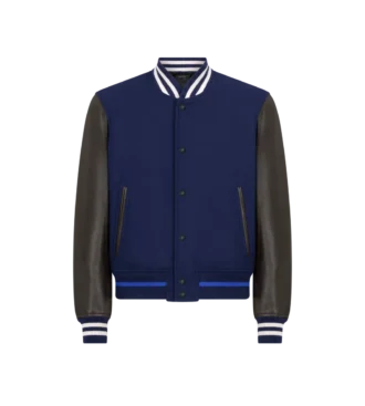 Μπουφάν Varsity με δερμάτινα μανίκια