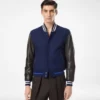 Μπουφάν Varsity με δερμάτινα μανίκια