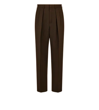 Παντελόνι με διπλή πιέτα από σπασμένο twill