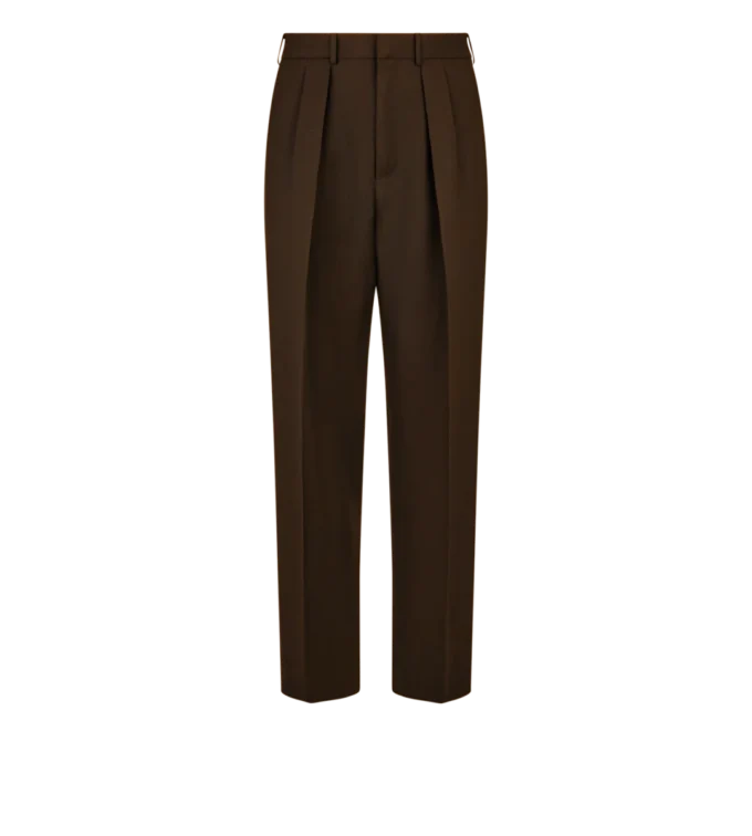 Παντελόνι με διπλή πιέτα από σπασμένο twill