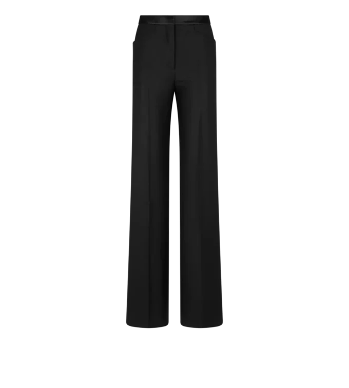 Παντελόνι με κοψίματα από μεταξωτό ύφασμα Twill Tuxedo Tailored Boot Cut