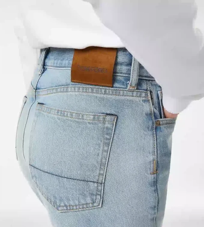 Παντελόνι Straight Fit από Stone Washed Denim
