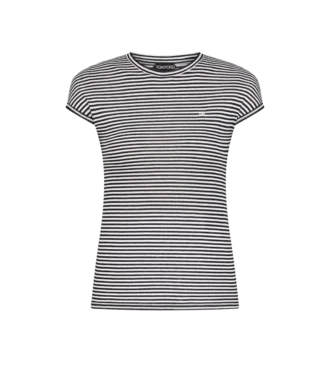 Ριγέ T-shirt με κεντημένο λογότυπο Tf σε τόνους του ίδιου χρώματος