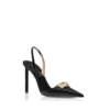 Supple Grain Leather T Latch Slingback