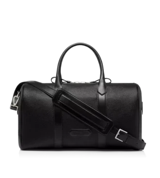 Τσάντα Duffle με φαρδύ άνοιγμα από δέρμα Grain