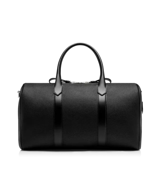 Τσάντα Duffle με φαρδύ άνοιγμα από δέρμα Grain