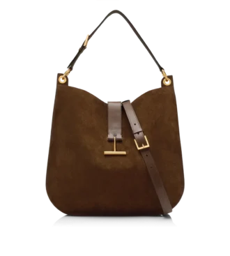 Τσάντα Tara Large Crossbody από σουέτ δέρμα και λείο δέρμα