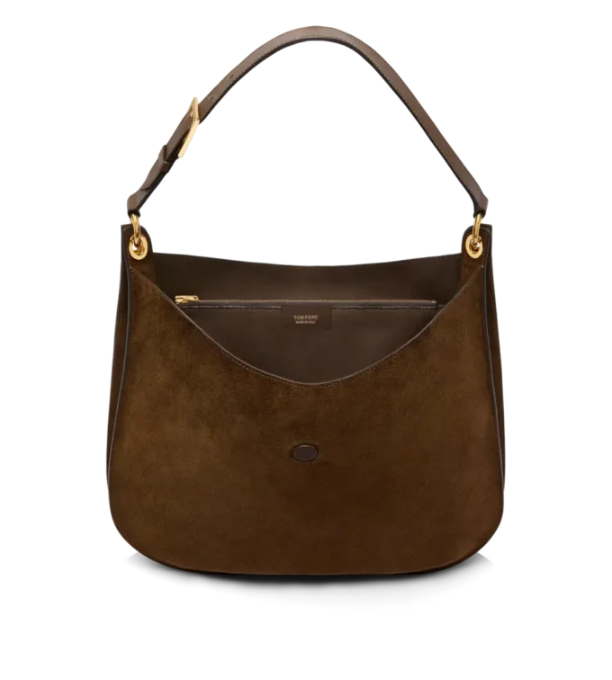 Τσάντα Tara Large Crossbody από σουέτ δέρμα και λείο δέρμα