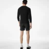 Βαμβακερό Henley με ελαστική ραβδώσεις